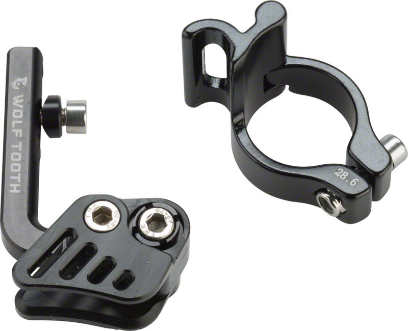 Load image into Gallery viewer, Wolf Tooth Gnarwolf Chainguide Seat Tube Mount 28.6mm Black Rev 1
