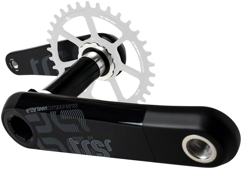 Load image into Gallery viewer, e*thirteen TRS Race Carbon Crankset - 175mm 73mm 30mm Spindle e-thirteen P3 Connect Interface BLK
