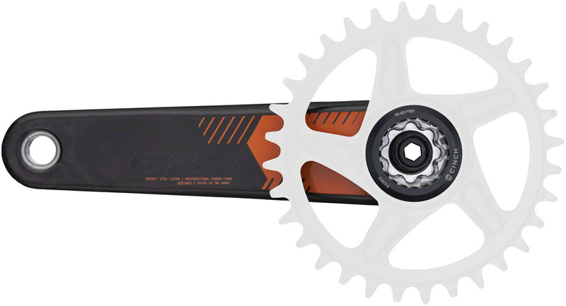 Load image into Gallery viewer, RaceFace ERA Crankset - 165mm Direct Mount 136mm Spindle CINCH Interface Carbon Orange
