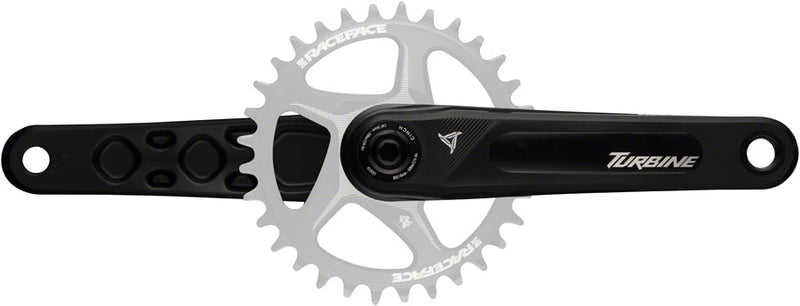 Load image into Gallery viewer, RaceFace Turbine Crankset - 160mm Direct Mount 143mm Spindle CINCH Interface 7050 Aluminum BLK
