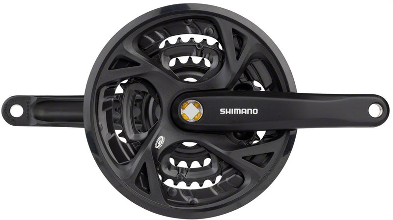 Load image into Gallery viewer, Shimano Acera FC-M371-L Crankset - 175mm 9-Speed 48/36/26t Riveted Square Taper JIS Spindle Interface BLK
