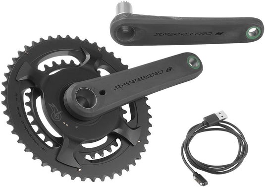 Campagnolo Super Record S Wireless Power Meter Crankset - 172.5mm 12-Speed 45/29t Campy 121/88 Asym BCD Ultra Torque Spindle Carbon