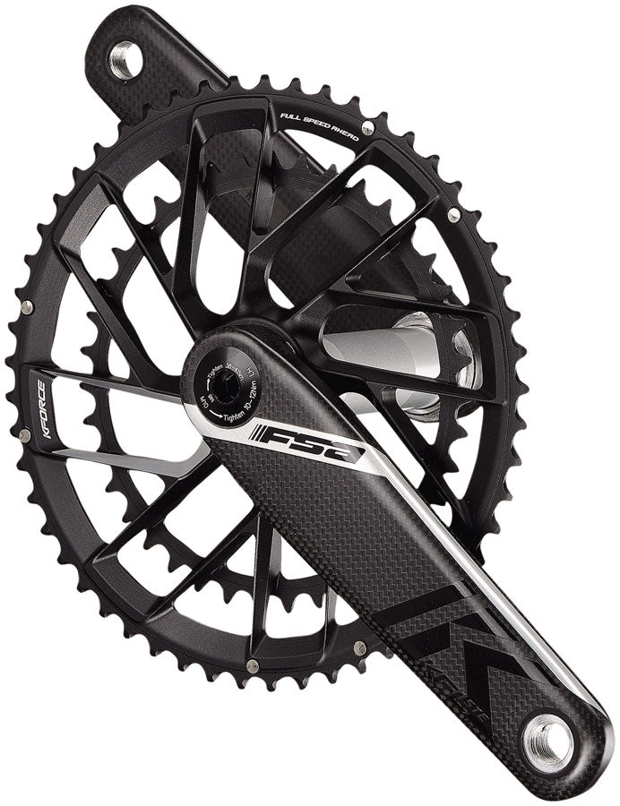 Load image into Gallery viewer, FSA K-Force Team Edition Crankset 2x 52/36T Chainrings 172.5mm Arm Length Direct Mount 386EVO Spindle – BLK
