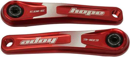 Hope Ebike Crank Arm Set - 165mm ISIS Standard Offset Red