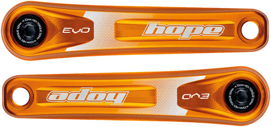 Hope Evo Crankset - 175mm Direct Mount 30mm Spindle For 135/142/141/148mm Rear Spacing Orange