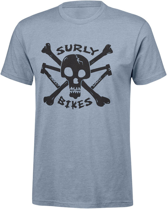 Surly Skullet Short Sleeve T-Shirt - Unisex Slate Blue 3X-Large