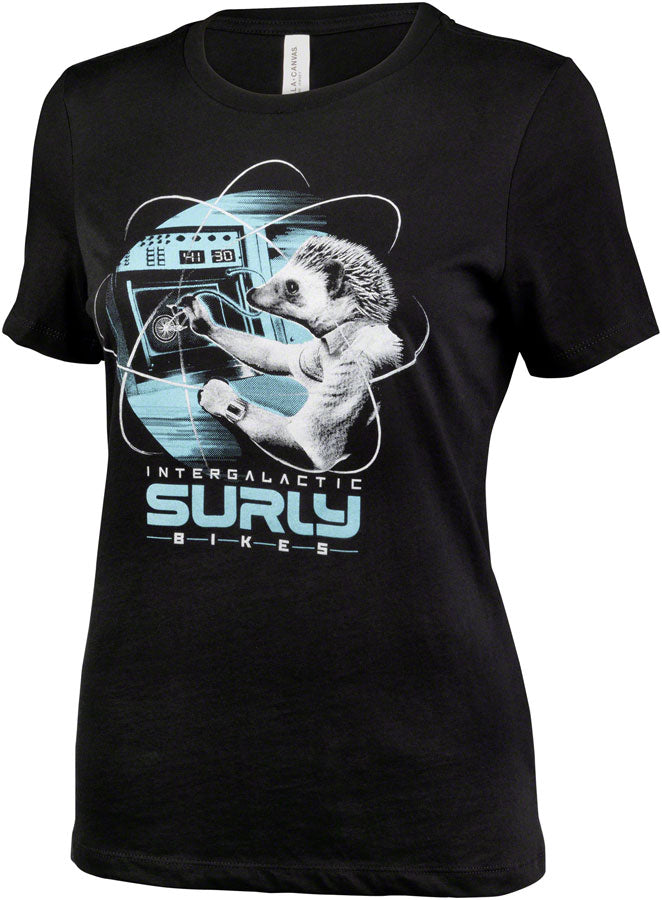 Load image into Gallery viewer, Surly Garden Pig Womens T-Shirt - Black/Gray/Teal X-Large
