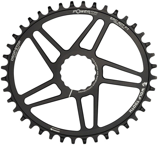 Wolf Tooth Elliptical Direct Mount Chainring - 42t RaceFace/EastonCINCH Direct Mount 3mm Offset Drop-Stop B Flattop Compatible BLK