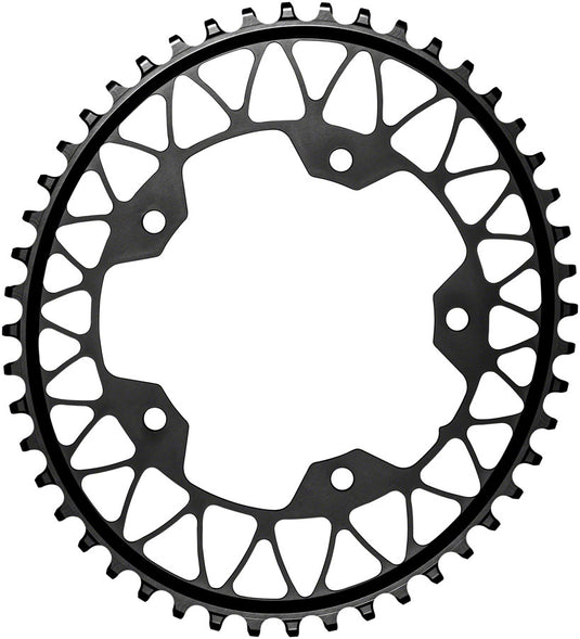 absoluteBLACK 5x110BCD Gravel 1X Oval Chainring 48T - Black
