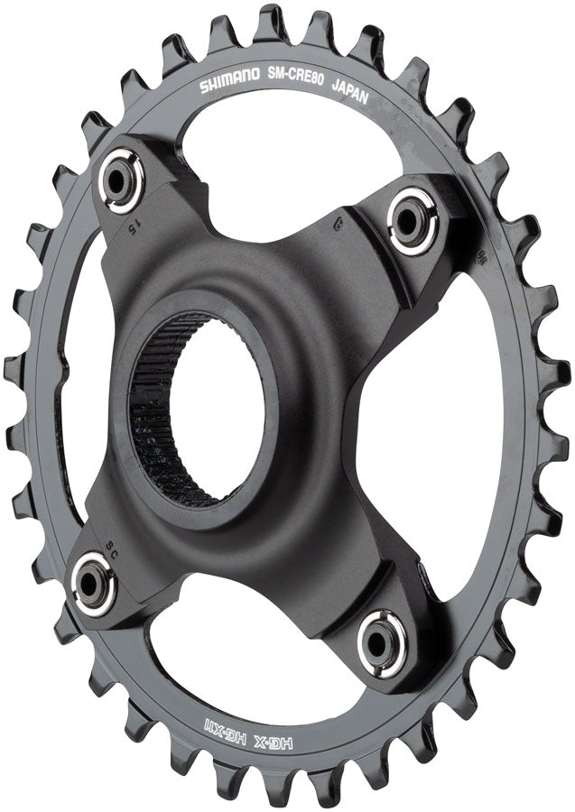 Load image into Gallery viewer, Shimano STEPS SM-CRE80 eBike Chainring - 34t 56.5mm Chainline Without Chainguide BLK
