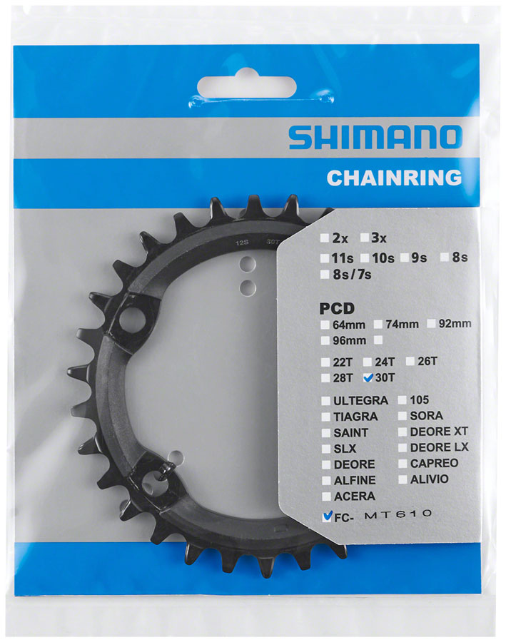 Load image into Gallery viewer, Shimano FC-MT610 Chainring - 30t 12-Speed Asymmetric 96 BCD Black
