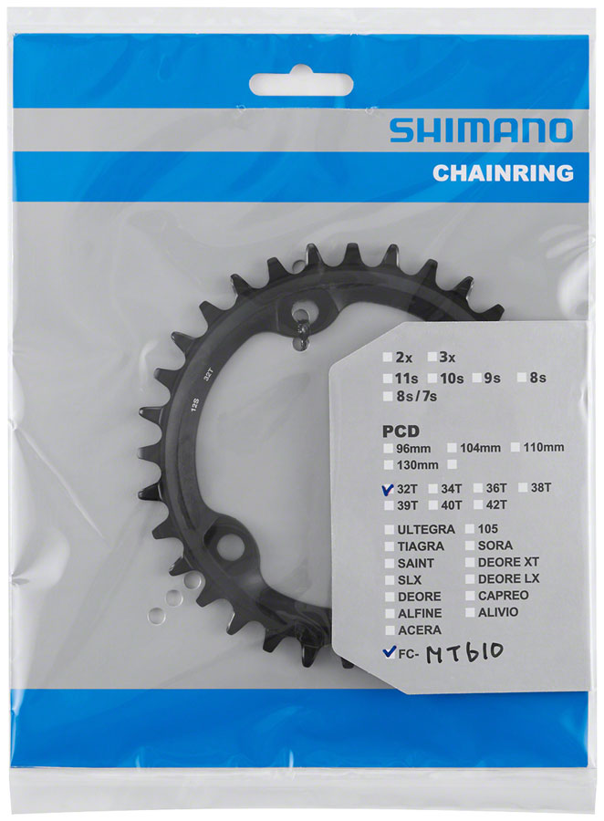 Load image into Gallery viewer, Shimano FC-MT610 Chainring - 32t 12-Speed Asymmetric 96 BCD Black
