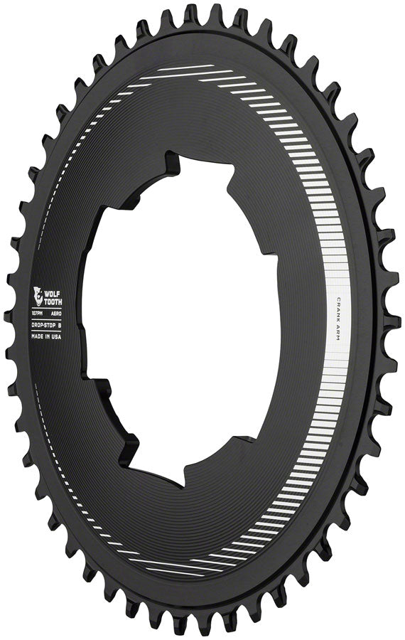 Load image into Gallery viewer, Wolf Tooth Aero 107 BCD Chainring - 46t Optimized SRAM Eagle Flaptop Chains Drop-Stop B BLK
