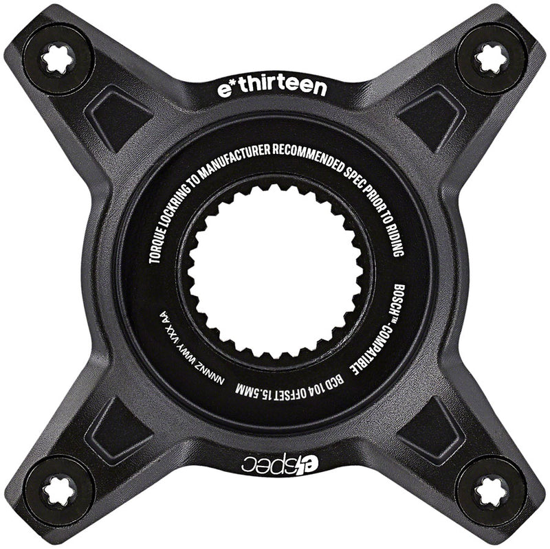 Load image into Gallery viewer, e*thirteen e*spec 104BCD Aluminum Direct Mount Spider - 104BCD 55mm CL Incl. Bolts Bosch Gen4 BLK
