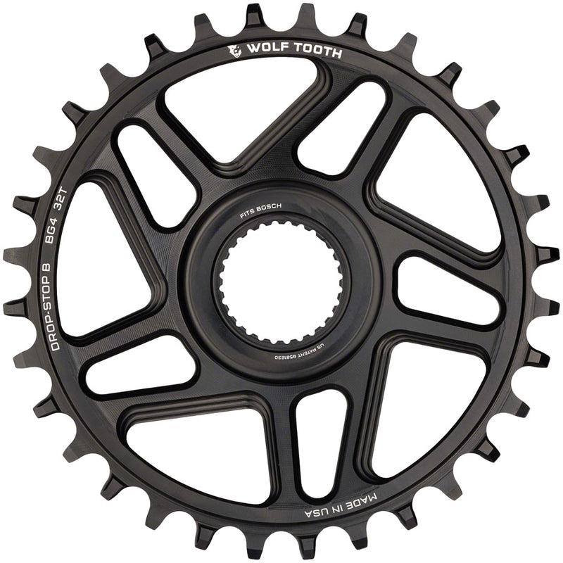 Load image into Gallery viewer, Wolf Tooth Bosch Gen 4 Direct Mount Chainring - Drop-Stop B 34T Black
