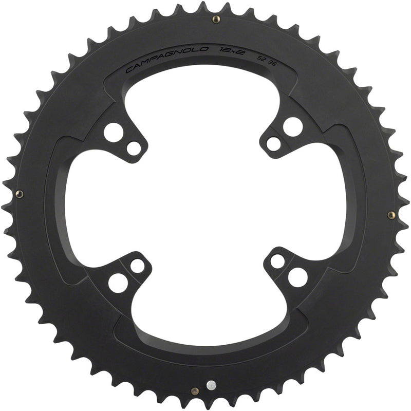 Load image into Gallery viewer, Campagnolo Chorus 12-Speed Chainring Bolt Set - 52t 123mm Campagnolo Asymmetric 4-Bolt BLK

