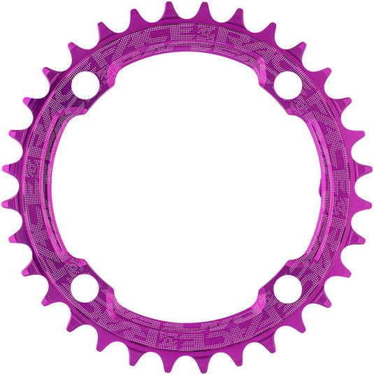 RaceFace 1x Narrow Wide Chainring - 36t 104 BCD 10-12 Speed 7075 Aluminum Purple