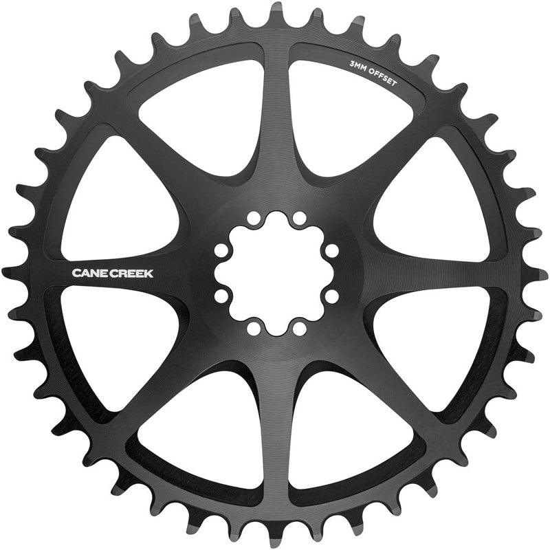 Load image into Gallery viewer, Cane Creek Direct Mount Chainring - 38t 8-Bolt Direct Mount 3mm Offset Black
