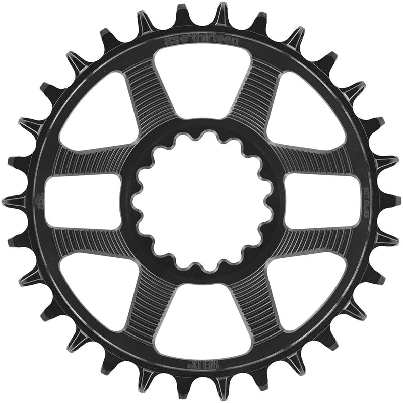 Load image into Gallery viewer, e*thirteen Helix R Chainring - 30t 11/12-Speed 52/55mm Flip Flop CL 3.5mm Offset e*thirteen DM BLK
