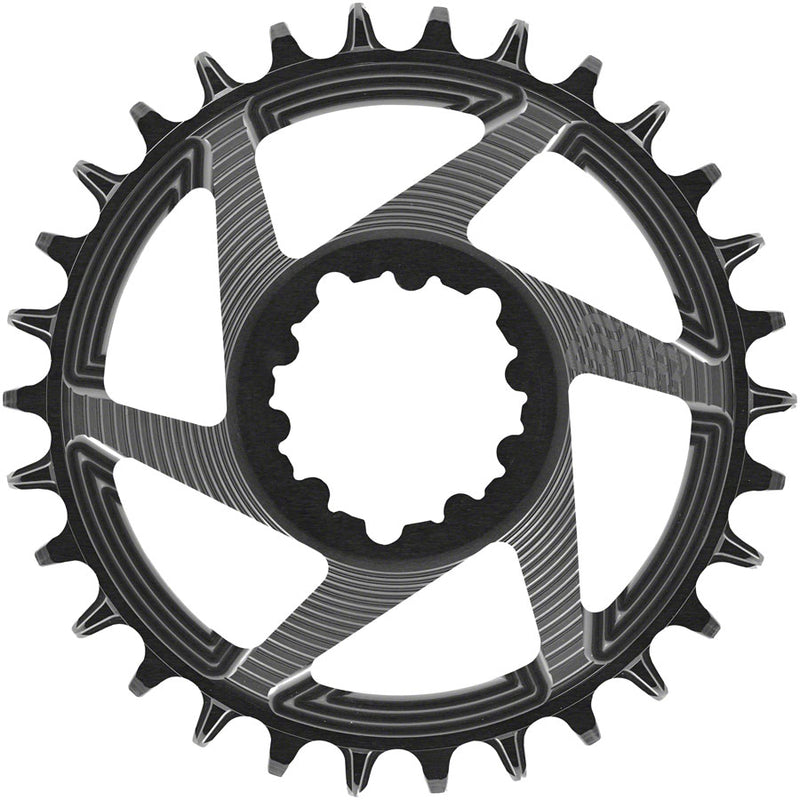 Load image into Gallery viewer, e*thirteen Helix R Chainring - 30t 11/12-Speed 3mm Offset SRAM 3-Bolt DM BLK
