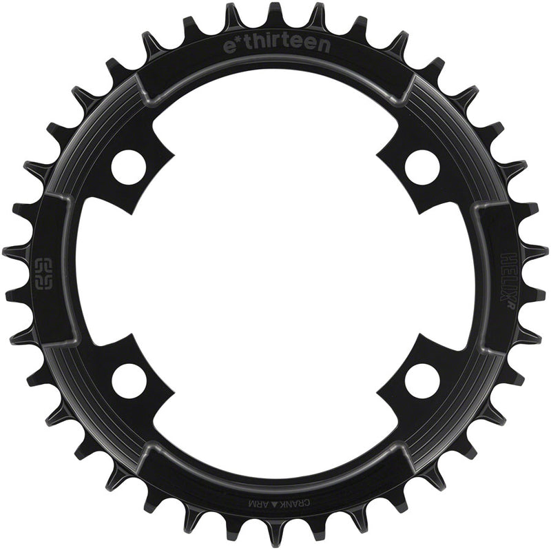 Load image into Gallery viewer, e*thirteen Helix R 107 BCD 4-Bolt Chainring - 40t 11/12-Speed 107BCD Black
