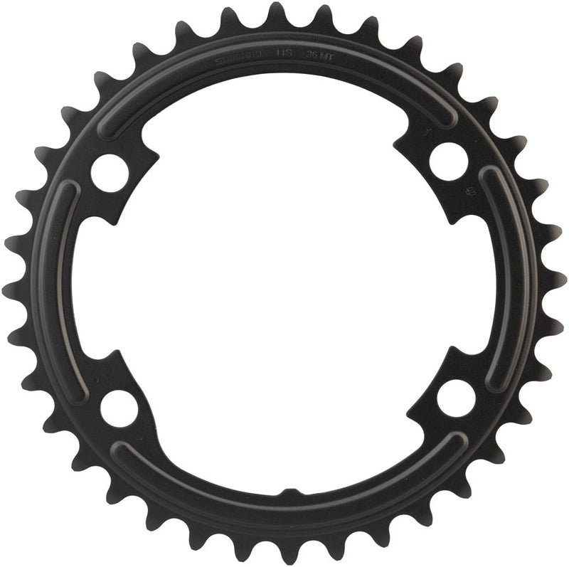 Load image into Gallery viewer, Shimano 105 FC-R7000 36t 4x110 bcd Asymmetric Chainring Black
