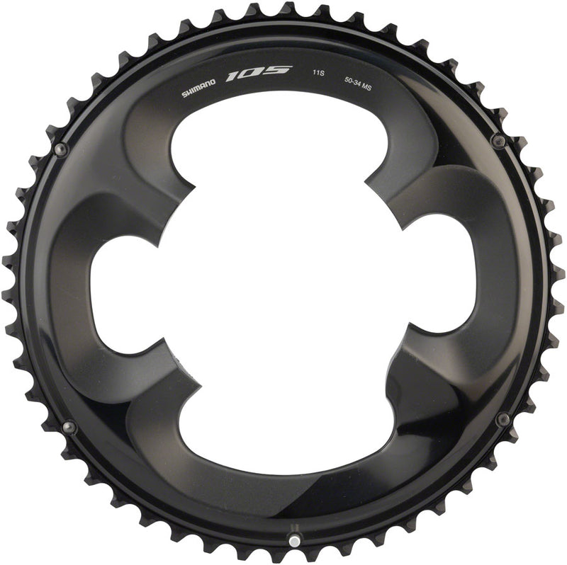 Load image into Gallery viewer, Shimano 105 FC-R7000 50t 4x110 bcd Asymmetric Chainring Black
