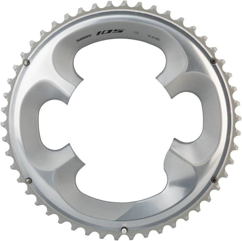 Load image into Gallery viewer, Shimano 105 FC-R7000 50t 4x110 bcd Asymmetric Chainring Silver

