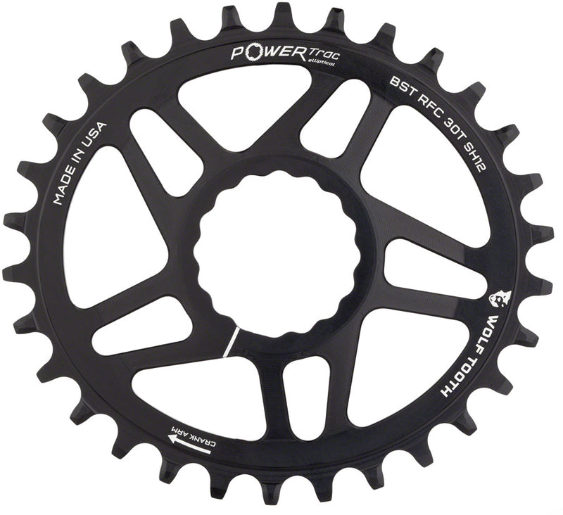 Load image into Gallery viewer, Wolf Tooth Elliptical Direct Mount Chainring - 34t RaceFace CINCH Boost Drop-Stop ST Shimano 12 Speed HG+ BLK
