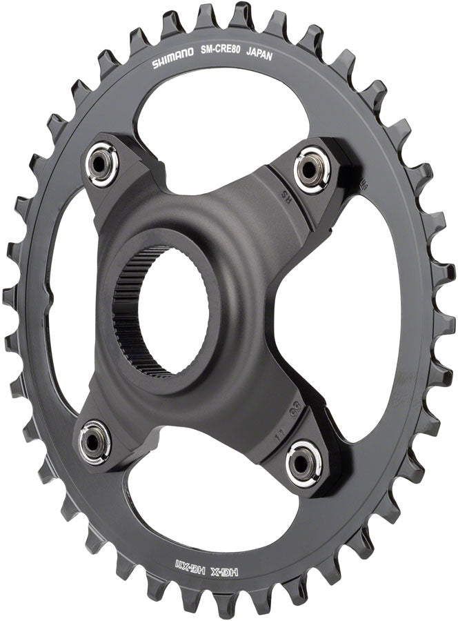 Load image into Gallery viewer, Shimano STEPS SM-CRE80-B Chainring - 38T Without Chainguard 55mm Chainline BLK
