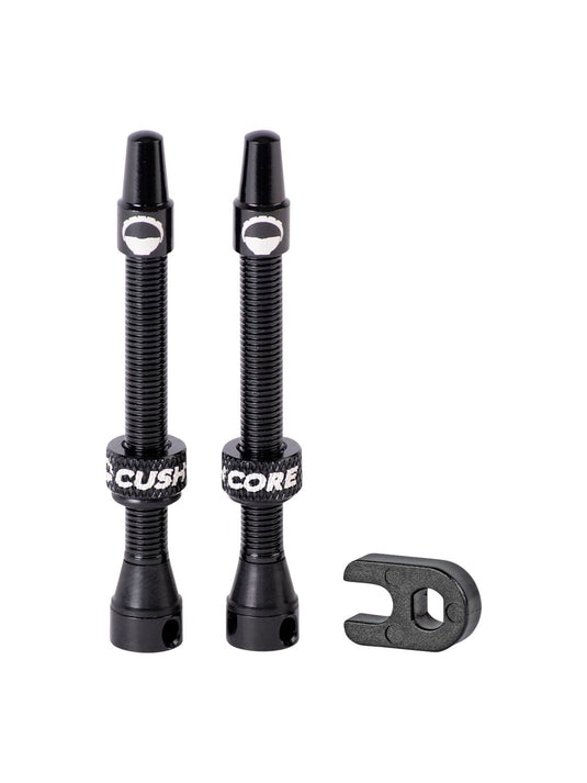CushCore Tubeless Presta Valve Set - 55mm Black