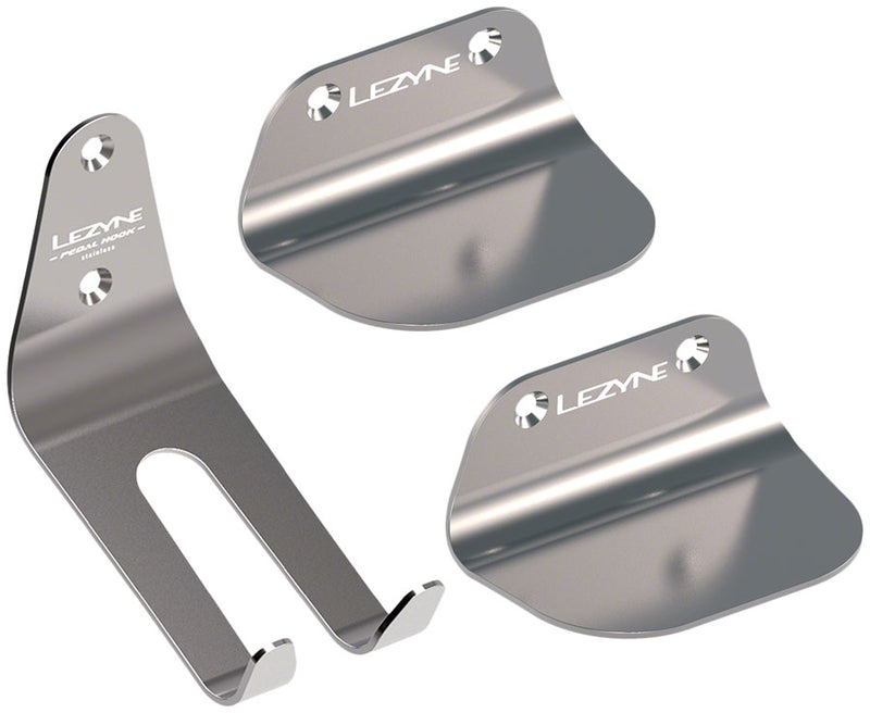 Load image into Gallery viewer, Lezyne Stainless Pedal Bike Storage Hook - Silver
