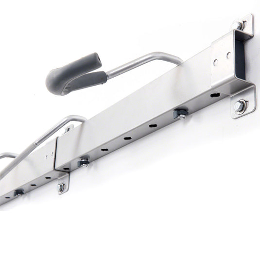 Delta Heavy Duty Track Rack Wall Mount Bike Rack - 6-Bike Silver