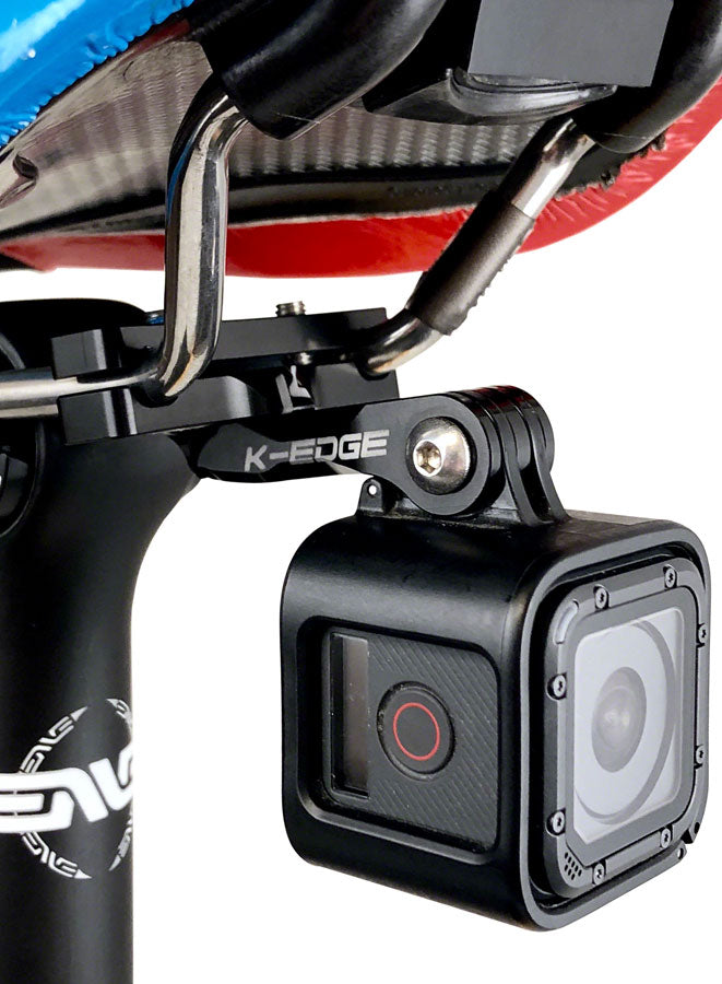 Load image into Gallery viewer, K-EDGE Go BIG Pro Saddle Rail Camera Mount GoPro Garmin Shimano BLK
