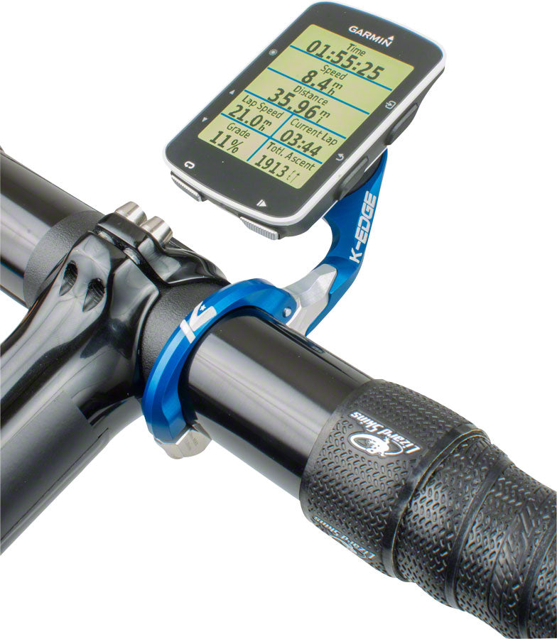 Load image into Gallery viewer, K-EDGE Garmin Race Handlebar Mount: 31.8mm Blue/Silver
