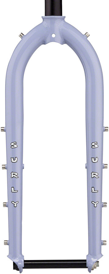 Load image into Gallery viewer, Surly Dinner Fork - 27.5" 15x110mm Thru-Axle 1-1/8" Straight Steerer 420mm Axle To Crown Steel Purple Dust Bunny
