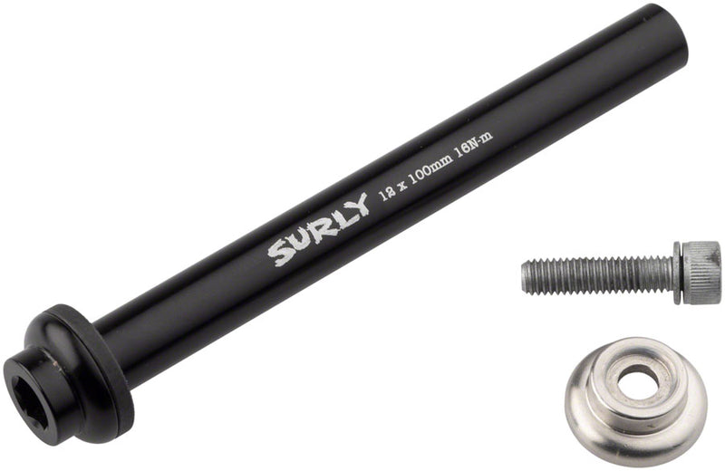 Load image into Gallery viewer, Surly Front Thru-Axle - 12x100 mm Chromoly Black
