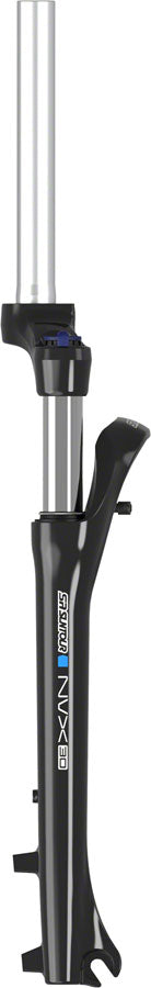 Load image into Gallery viewer, SR Suntour NVX HLO Suspension Fork - 700c 63mm 1 1/8" Threadless QR x 100mm Disc BLK
