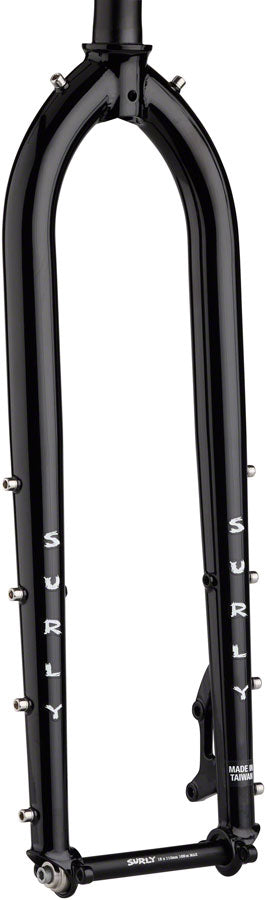 Load image into Gallery viewer, Surly Dinner Fork - 29" 15x110mm Thru-Axle 1-1/8" Straight Steerer 485mm Axle to Crown Steel BLK
