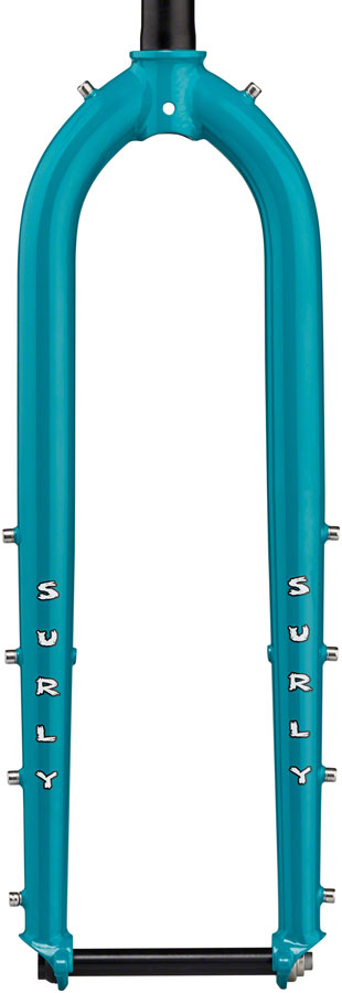 Load image into Gallery viewer, Surly Dinner Fork - 27.5" 15x110mm Thru-Axle 1-1/8" Straight Steerer 485mm Axle To Crown Steel Lost at Sea Blue
