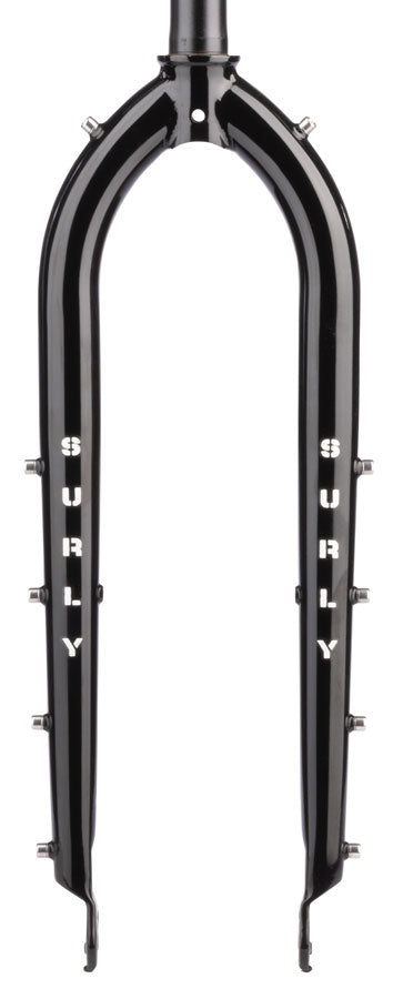 Load image into Gallery viewer, Surly Cocktail Fork - 27.5" / 29" QRx100mm 1-1/8" Straight Steerer 445mm Axle To Crown Steel BLK
