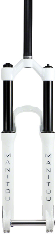 Load image into Gallery viewer, Manitou Circus Expert Suspension Fork - 26" 100 mm 20 x 110 mm 41 mm Offset Gloss White Straight Steerer
