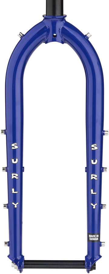 Load image into Gallery viewer, Surly Dinner Fork - 27.5" 15x110mm Thru-Axle 1-1/8" Straight Steerer 420mm Axle To Crown Steel Subterranean Homesick Blue

