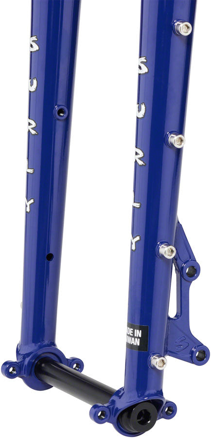 Load image into Gallery viewer, Surly Dinner Fork - 27.5" 15x110mm Thru-Axle 1-1/8" Straight Steerer 420mm Axle To Crown Steel Subterranean Homesick Blue
