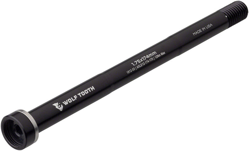 Load image into Gallery viewer, Wolf Tooth Rear Thru Axle - M12 1.75 x 174mm Black
