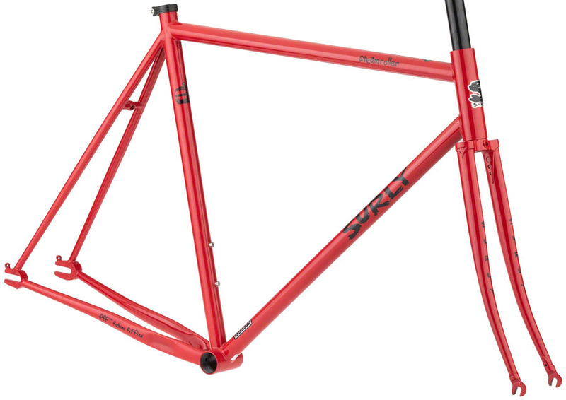 Load image into Gallery viewer, Surly Steamroller Frameset - 700c Steel Shag Carpet Orange 49cm
