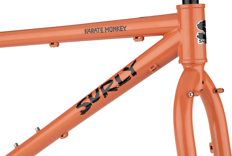 Load image into Gallery viewer, Surly Karate Monkey Frameset - 27.5" Steel Peach Salmon Sundae X-Small
