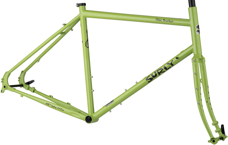 Load image into Gallery viewer, Surly Disc Trucker Frameset - 700c Steel Pea Lime Soup 58cm
