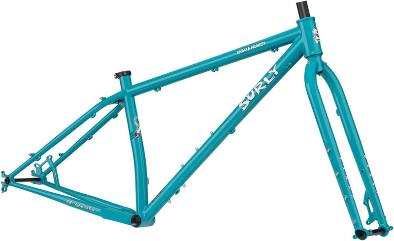 Load image into Gallery viewer, Surly Karate Monkey Frameset - 27.5" Steel Lost at Sea Blue Large
