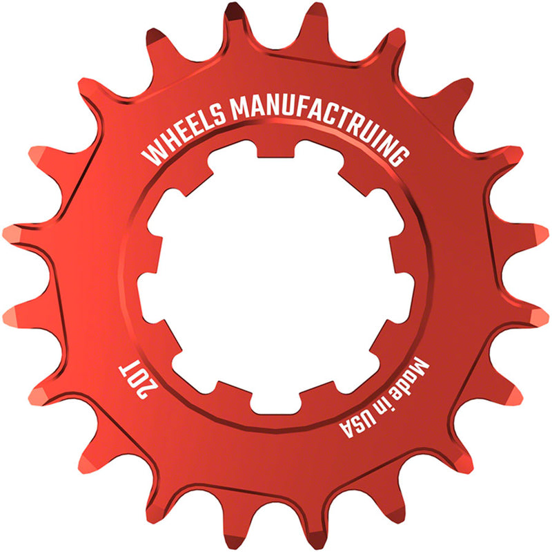 Load image into Gallery viewer, Wheels Manufacturing SOLO-SPEED Cog - 20t Fits SOLO-SPLINE SOLO-XD kits Red
